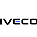 Logo Iveco su sfondo bianco.